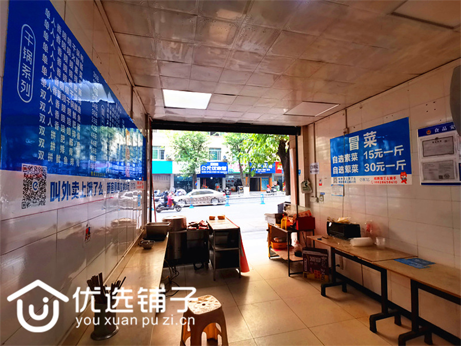 南外南坝小学40平餐饮店转让水电气三通